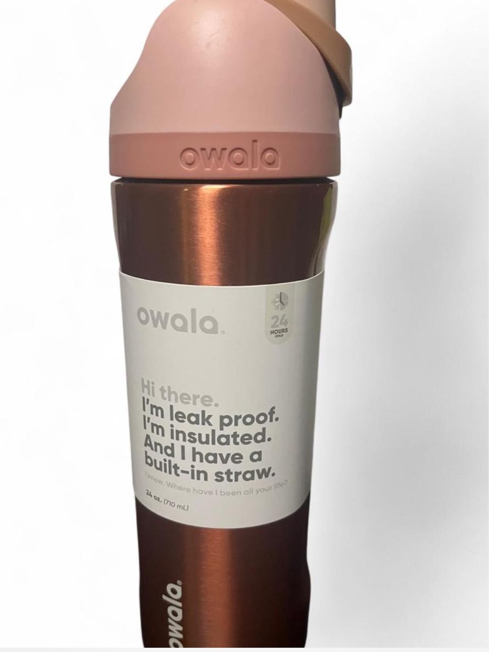 Owala Insulated Water Bottle - Rose Copper